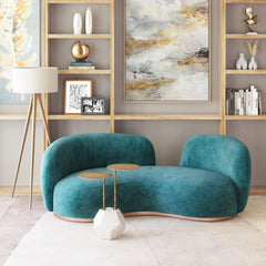 Anten Brass & White Side Table - Ornate Home