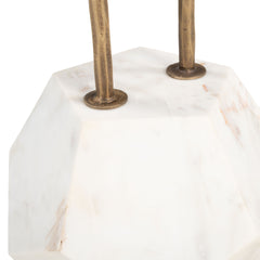 Anten Brass & White Side Table - Ornate Home