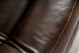 Antenor Brown Top Grain Leather Match Power Reclining Sofa & Loveseat - Ornate Home
