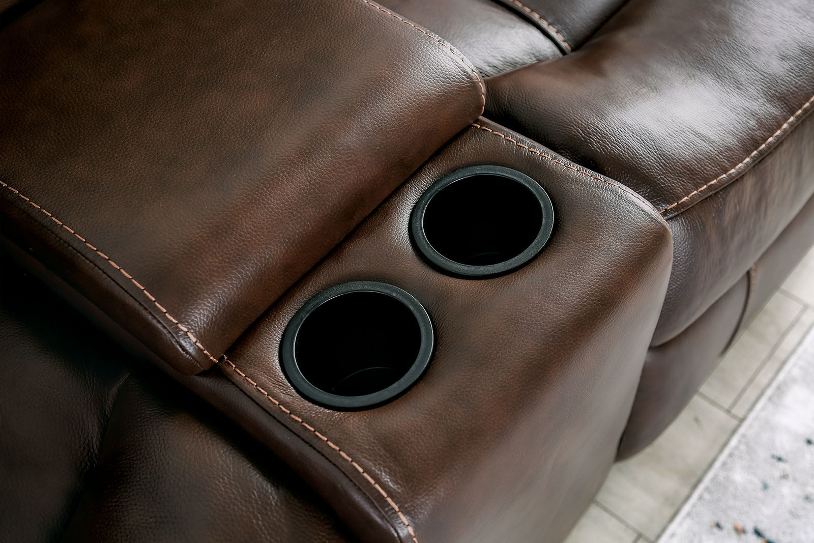 Antenor Brown Top Grain Leather Match Power Reclining Sofa & Loveseat - Ornate Home