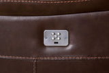 Antenor Brown Top Grain Leather Match Power Reclining Sofa & Loveseat - Ornate Home