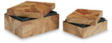 Antford Brown Box (Set of 2) (Online Special Price) - Ornate Home
