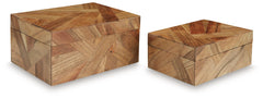 Antford Brown Box (Set of 2) - Ornate Home