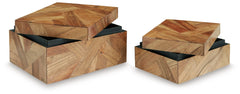 Antford Brown Box (Set of 2) - Ornate Home