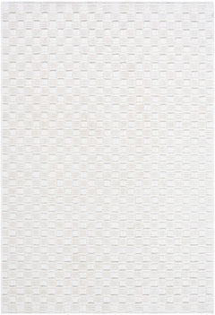 Anthea Off-White 3D Checkered Washable Rug - Ornate Home