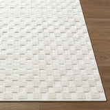Anthea Off-White 3D Checkered Washable Rug - Ornate Home