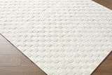 Anthea Off-White 3D Checkered Washable Rug - Ornate Home