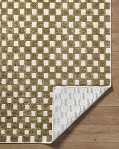 Anthea Olive Washable Area Rug - Ornate Home