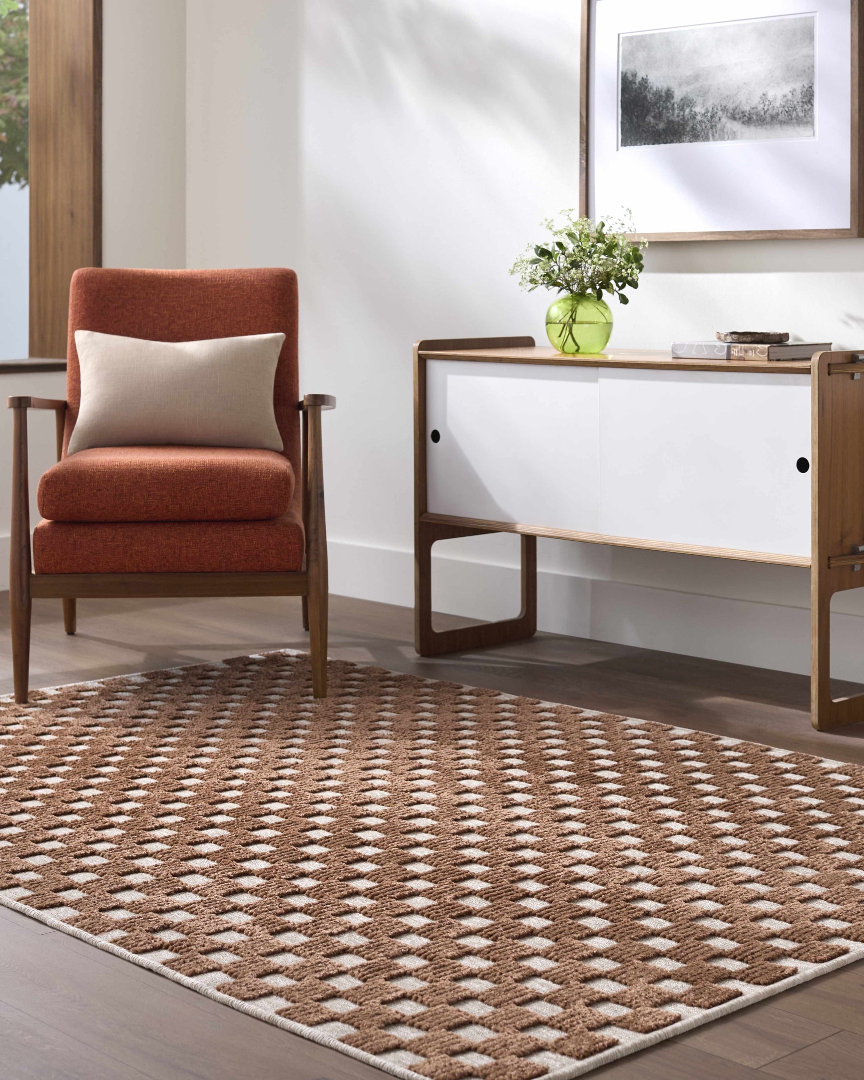 Anthea White Washable Area Rug - Ornate Home
