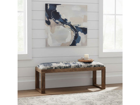 Anthropology Navy/Brown Bench - Ornate Home