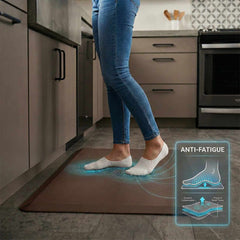 Anti-Fatigue Kitchen Mat, Brown - Clearance - Ornate Home