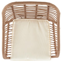Antibes 1.0 Patio 2-Person Seating Group with End Table with Cream Cushions - Ornate Home