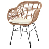 Antibes 1.0 Patio 2-Person Seating Group with End Table with Cream Cushions - Ornate Home