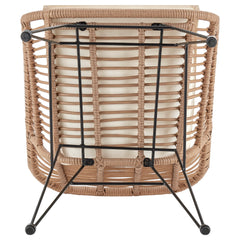Antibes 1.0 Patio 2-Person Seating Group with End Table with Cream Cushions - Ornate Home