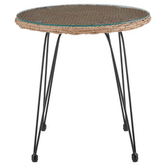 Antibes 1.0 Patio 2-Person Seating Group with End Table with Cream Cushions - Ornate Home