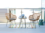 Antibes 1.0 Patio 2-Person Seating Group with End Table with Grey Cushions - Ornate Home