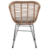Antibes 1.0 Patio 2-Person Seating Group with End Table with Grey Cushions - Ornate Home