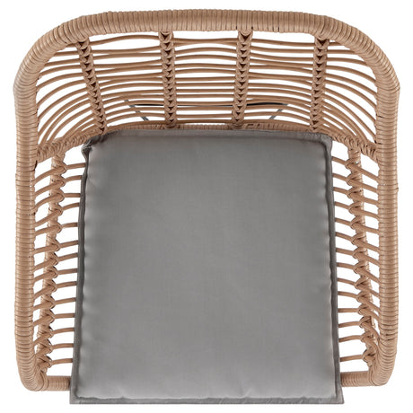 Antibes 1.0 Patio 2-Person Seating Group with End Table with Grey Cushions - Ornate Home