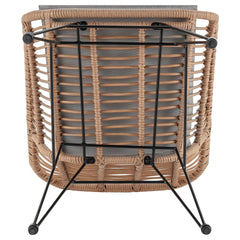 Antibes 1.0 Patio 2-Person Seating Group with End Table with Grey Cushions - Ornate Home