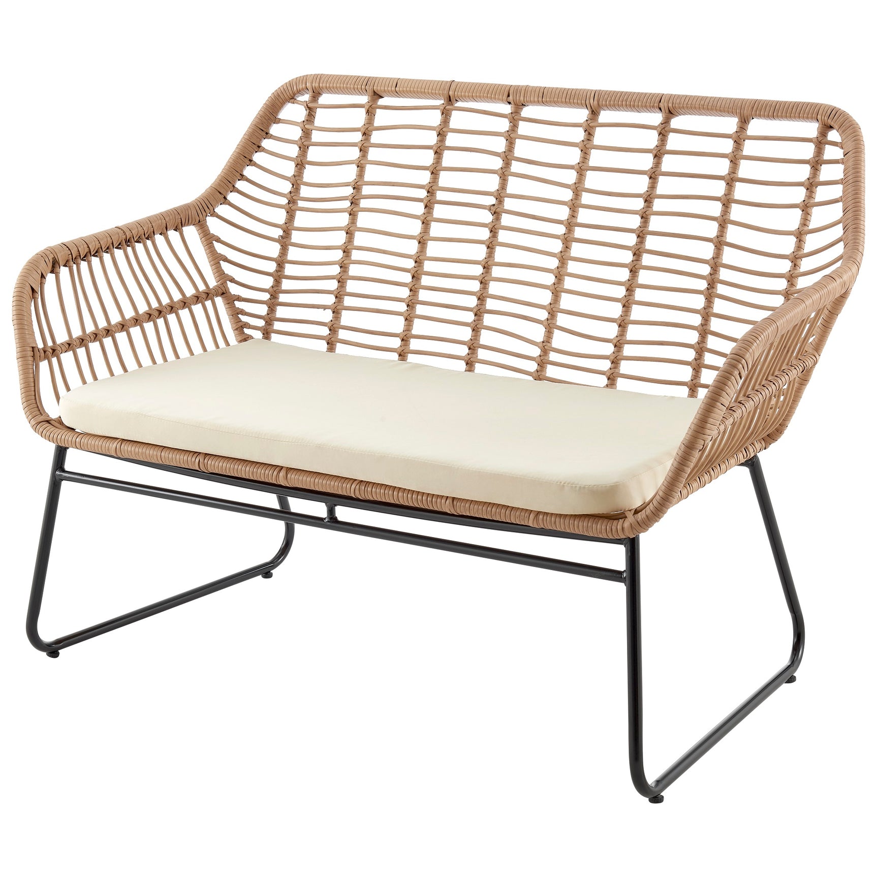 Antibes 2.0 Patio 4-Person Conversation Set with Coffee Table with Cream Cushions - Ornate Home