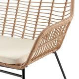 Antibes 2.0 Patio 4-Person Conversation Set with Coffee Table with Cream Cushions - Ornate Home