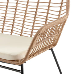 Antibes 2.0 Patio 4-Person Conversation Set with Coffee Table with Cream Cushions - Ornate Home