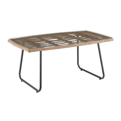 Antibes 2.0 Patio 4-Person Conversation Set with Coffee Table with Grey Cushions - Ornate Home