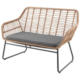 Antibes 2.0 Patio 4-Person Conversation Set with Coffee Table with Grey Cushions - Ornate Home