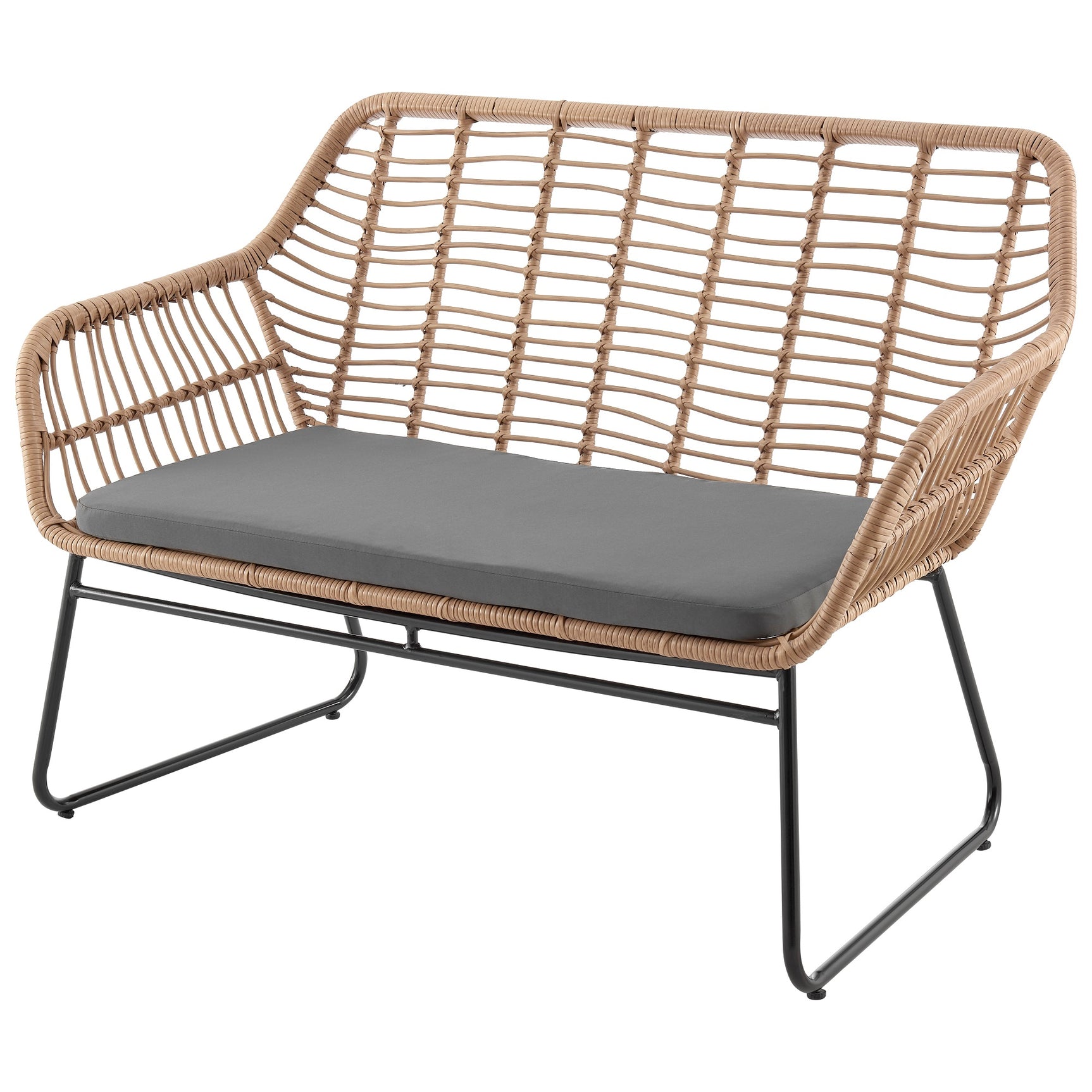 Antibes 2.0 Patio 4-Person Conversation Set with Coffee Table with Grey Cushions - Ornate Home