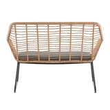 Antibes 2.0 Patio 4-Person Conversation Set with Coffee Table with Grey Cushions - Ornate Home