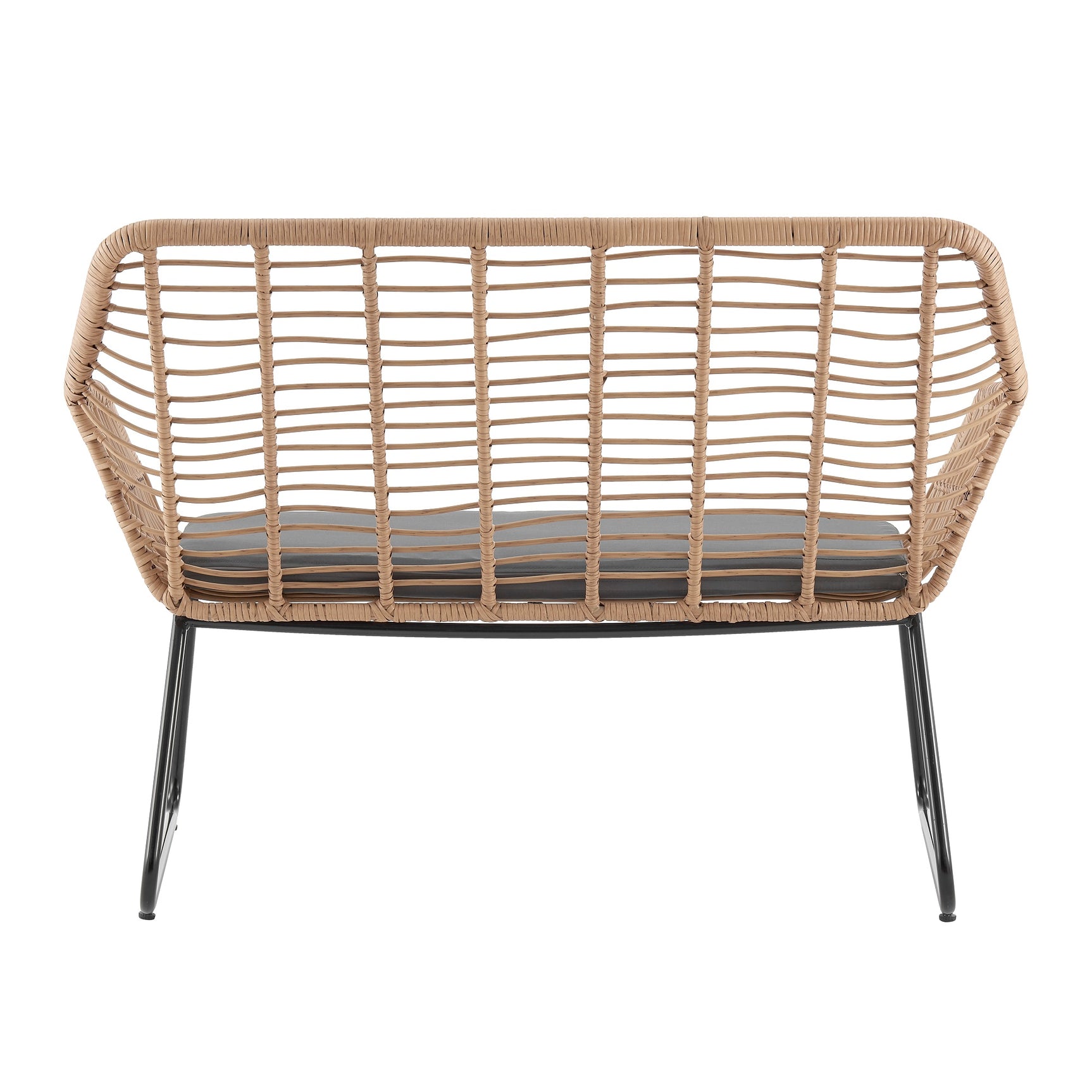 Antibes 2.0 Patio 4-Person Conversation Set with Coffee Table with Grey Cushions - Ornate Home