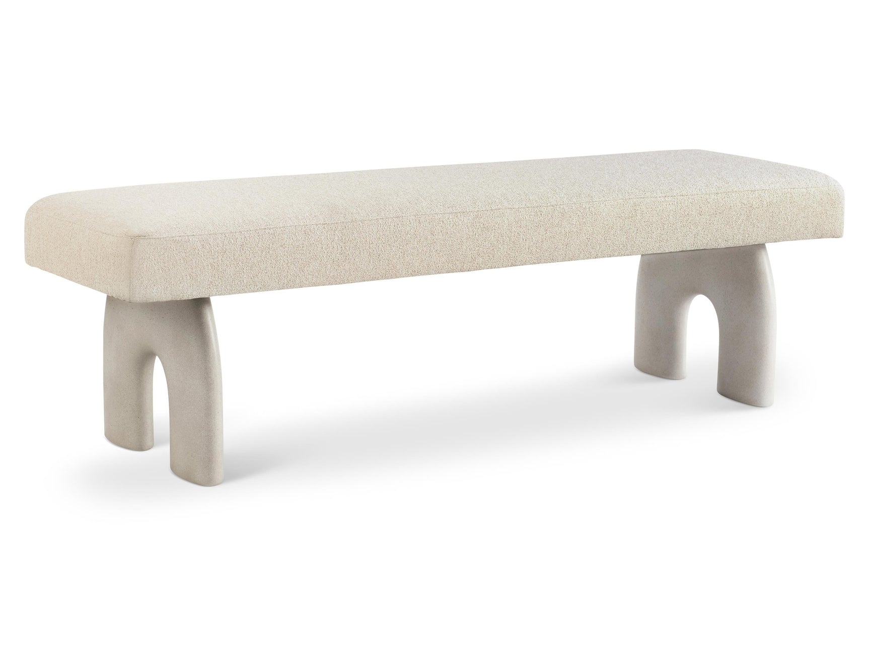 Antibes Pumice/Beige/Tan Bench - Ornate Home