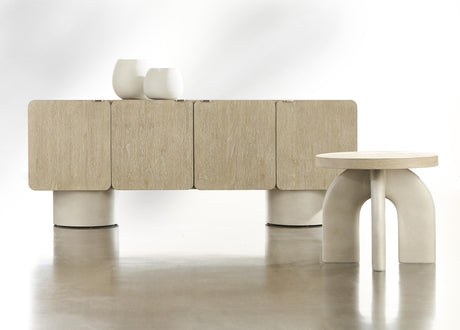 Antibes Pumice/Roz Side Table - Ornate Home