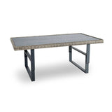 Antigua Gun Metal & Brown/Gray Outdoor Height-Adjustable Table - Ornate Home