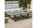 Antigua Gun Metal & Brown/Gray Outdoor Height-Adjustable Table - Ornate Home