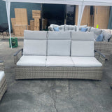 Antigua Gun Metal & Brown/Gray Outdoor Sofa - Ornate Home