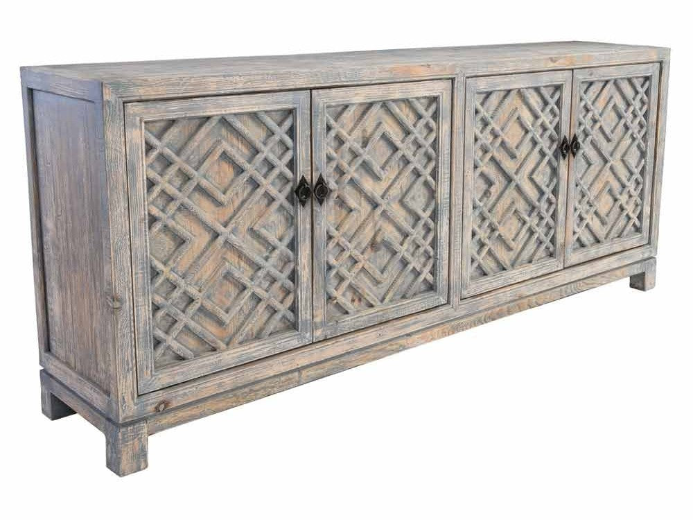 Antigua Timeworn Gray Cabinet - Ornate Home