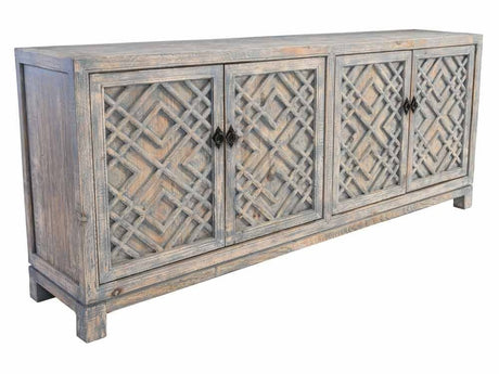 Antigua Timeworn Gray Cabinet - Ornate Home