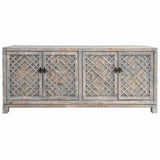 Antigua Timeworn Gray Cabinet - Ornate Home