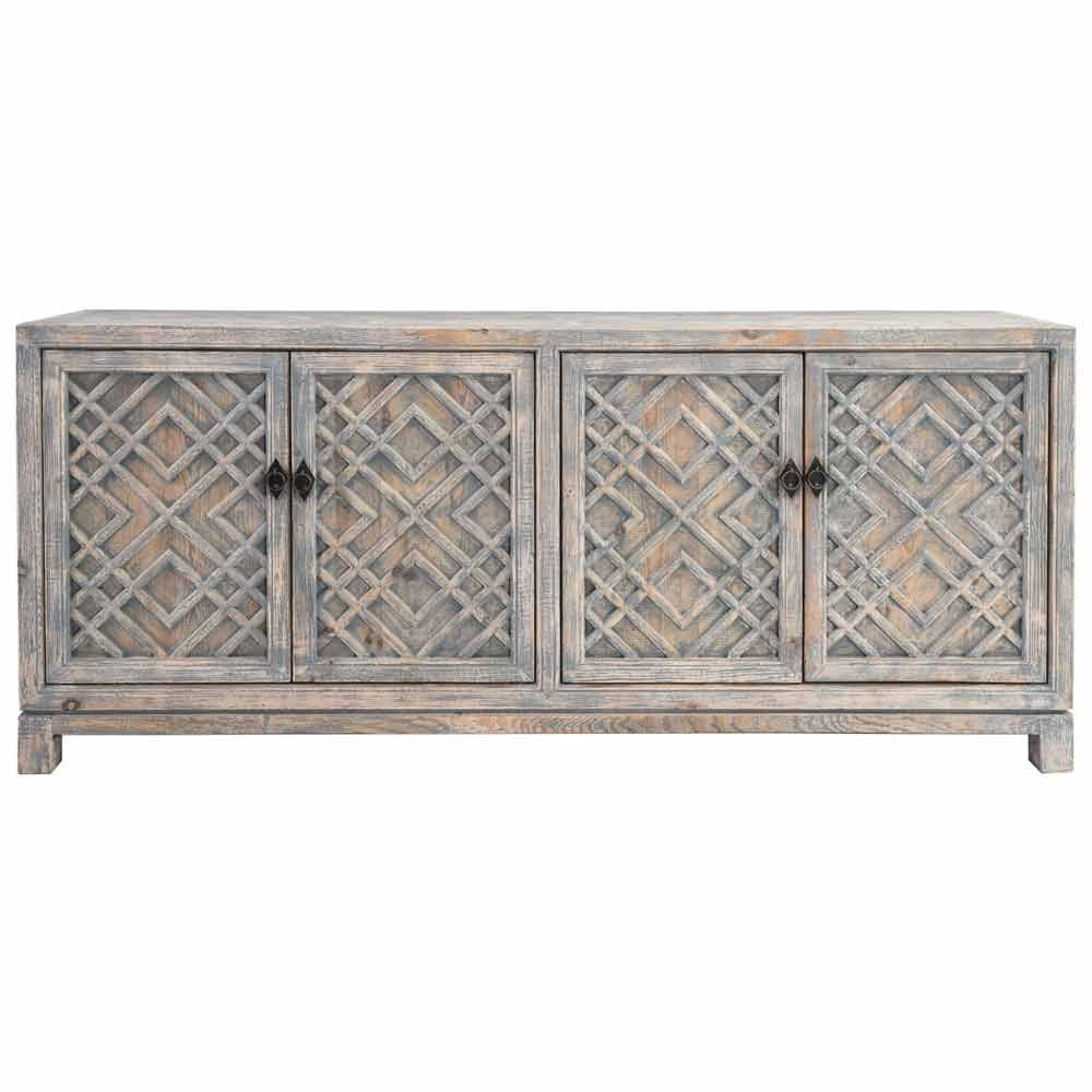 Antigua Timeworn Gray Cabinet - Ornate Home