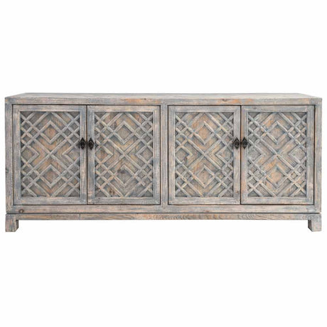 Antigua Timeworn Gray Cabinet - Ornate Home