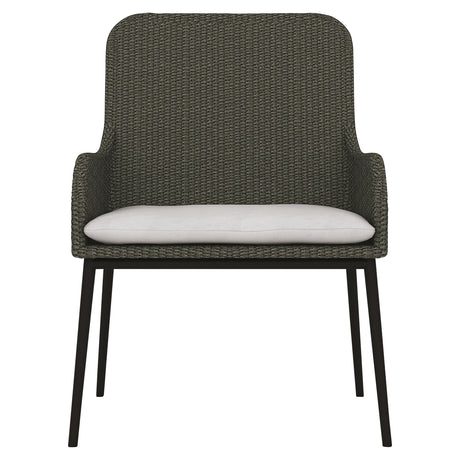 Antilles Grey Flannel/White/Cream Outdoor Arm Chair - Ornate Home