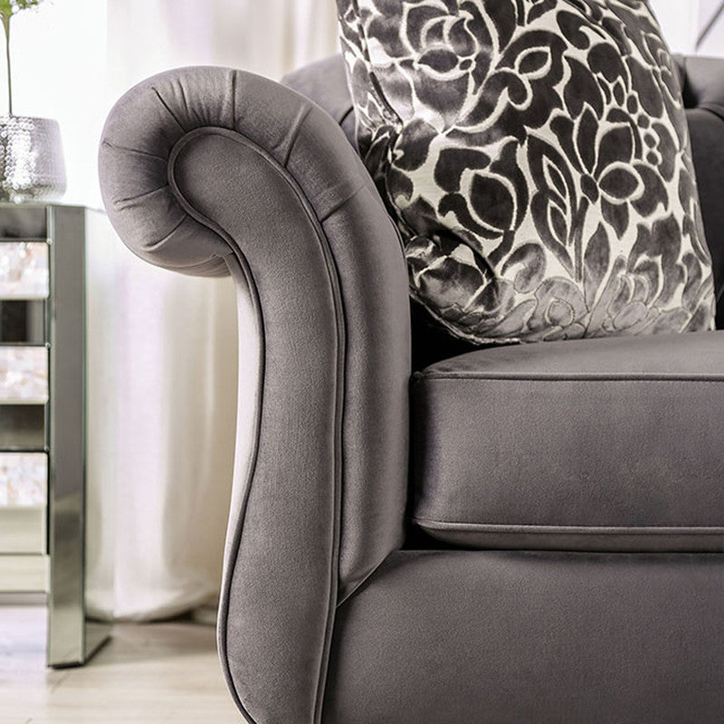 Antoinette Gray Sofa - Ornate Home