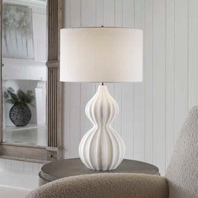 Antoinette White Marble Table Lamp - Ornate Home