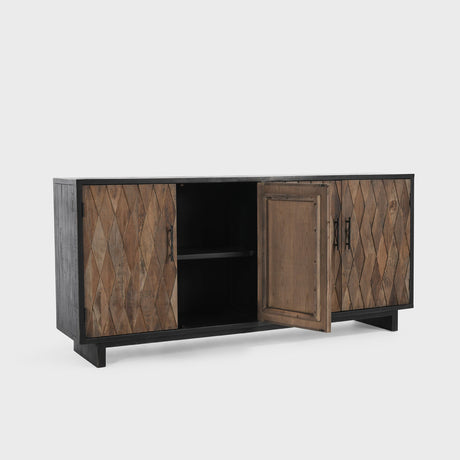 Anton Black/Natural Sideboard - Ornate Home