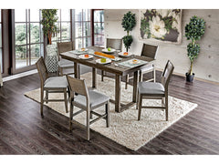 Anton Gray 7 Pc. Counter Height Set - Ornate Home
