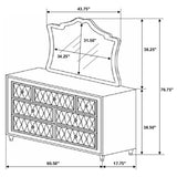 Antonella Ivory / Camel Dresser and Mirror - Ornate Home