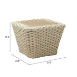 Antul White & Natural Outdoor Coffee Table - Ornate Home