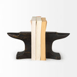 Anvilia Black/Gold Anvil Shaped Bookends (Set of 2) - Ornate Home