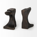 Anvilia Black/Gold Anvil Shaped Bookends (Set of 2) - Ornate Home